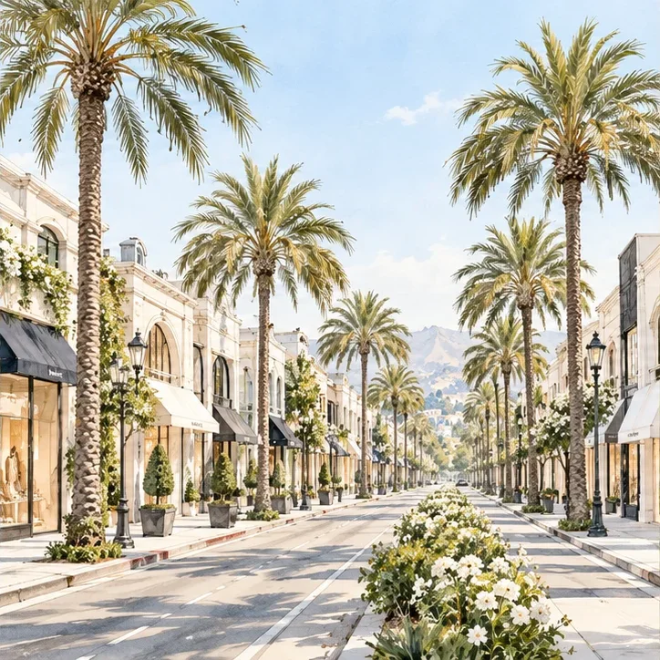 Beverly Hills — California illustration
